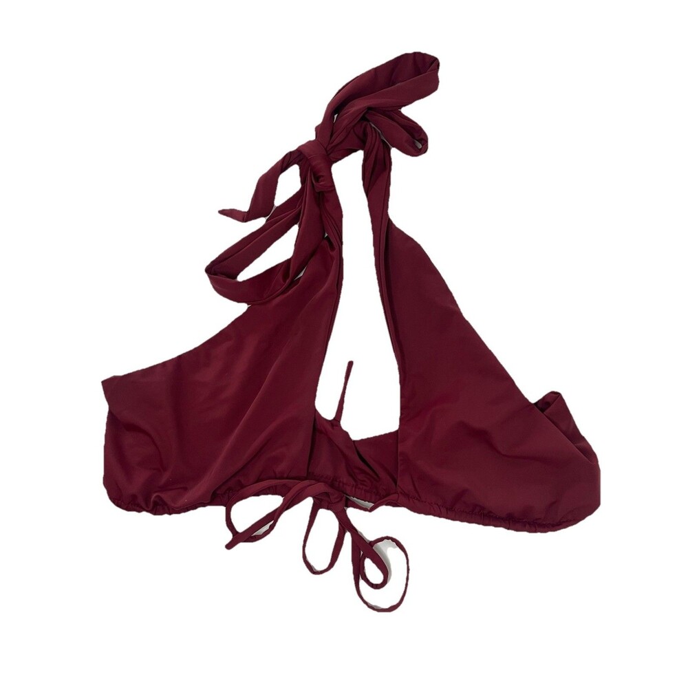 Riot Swim Toka Swim Top Women's Large Merlot NEW